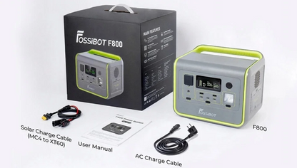FOSSiBOT F800 Portable Power Station, 512Wh Solar Generator with LifePO4, 800W