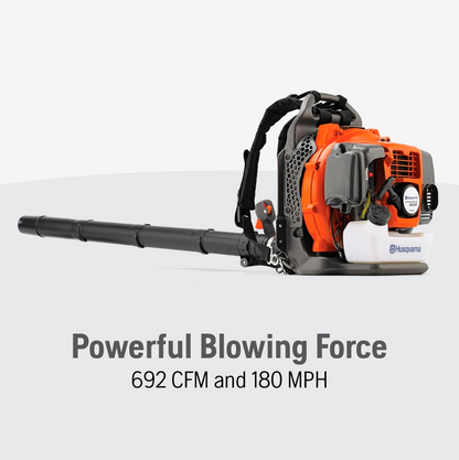 Husqvarna 350BT Gas Backpack Leaf Blower 50.2cc, 692 CFM, 180 MPH