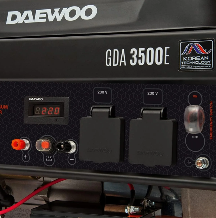 Daewoo GDA 3500E 2800W 18L Petrol Generator Black, Orange