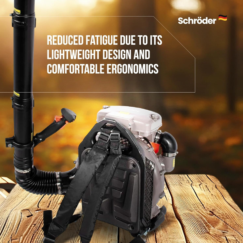 Schröder SR-6400L Backpack Gas Leaf Blower, 3.7 HP Engine