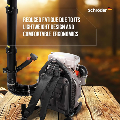 Schröder SR-6400L Backpack Gas Leaf Blower, 3.7 HP Engine