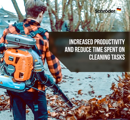 Schröder SR-6400L Backpack Gas Leaf Blower, 3.7 HP Engine