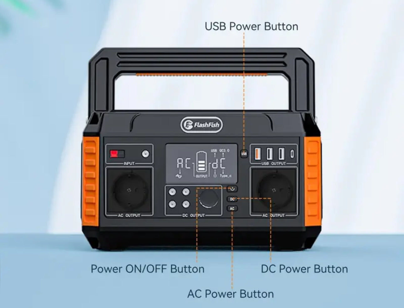 Flashfish P60 Portable Power Station | 560W 520Wh, P60