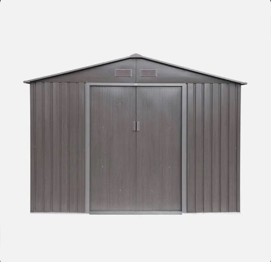 Metal garden shed with anchoring kit, 5.9m²