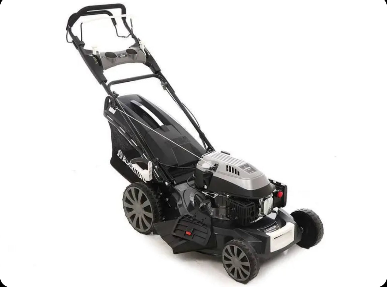 Blackstone SP530 Deluxe self-propelled lawnmower: collection, mulching, side discharge, rear discharge