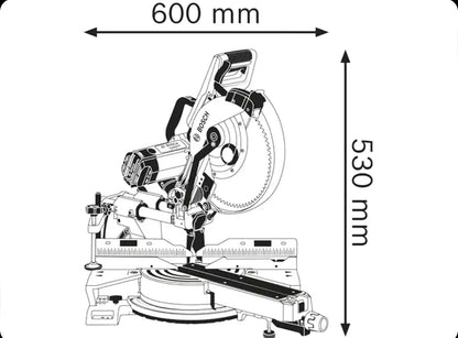 Bosch GCM 12 SDE 4000 giri/min 1800 W CounterTop Cun127top55743