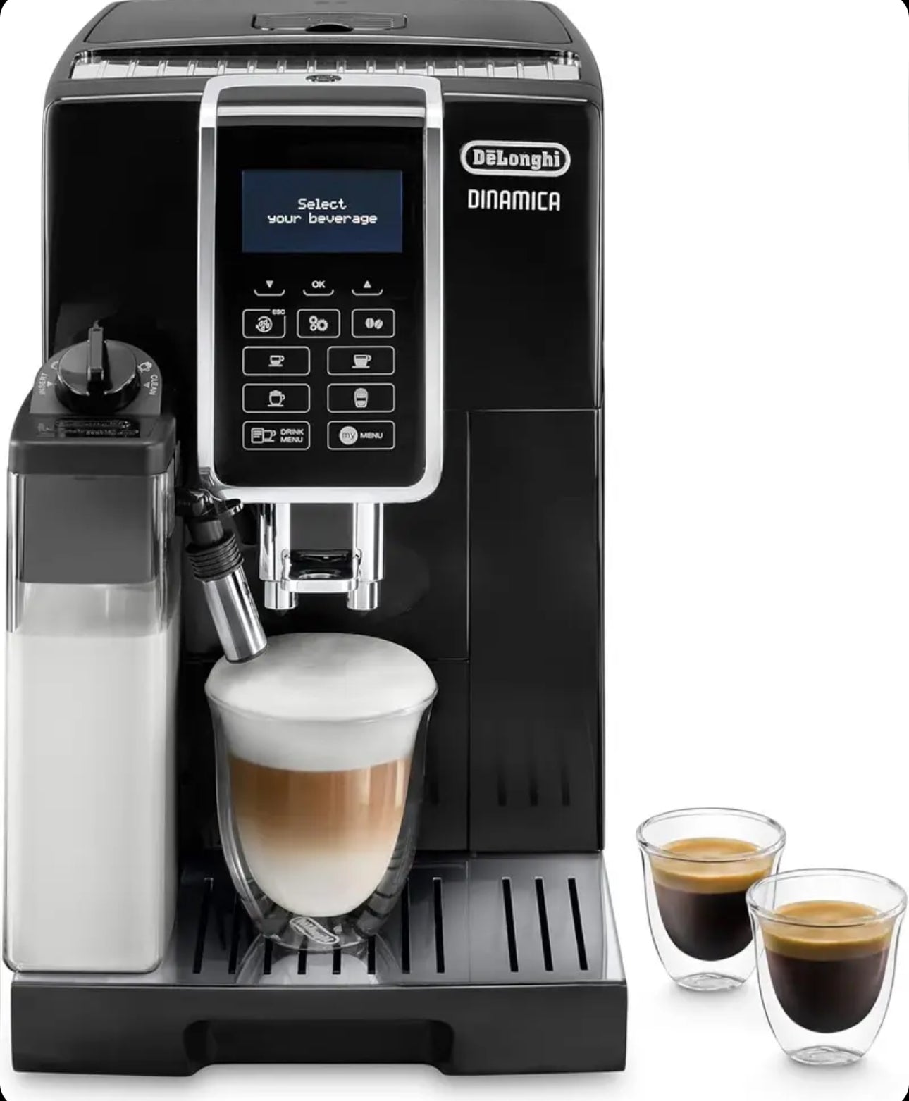 De’Longhi Dinamica ECAM 350.55.B Fully Automatic Coffee Machine with LatteCrema Milk System