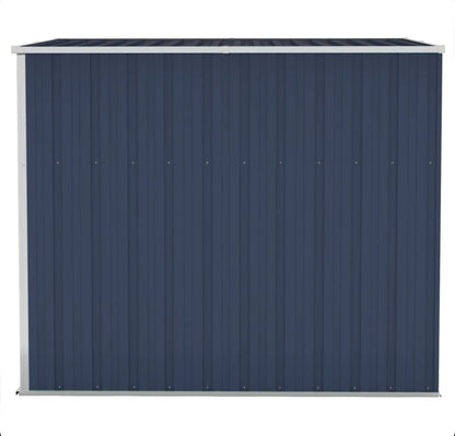 Brown wall-mounted garden shed 118x194x178 cm in galvanized steel