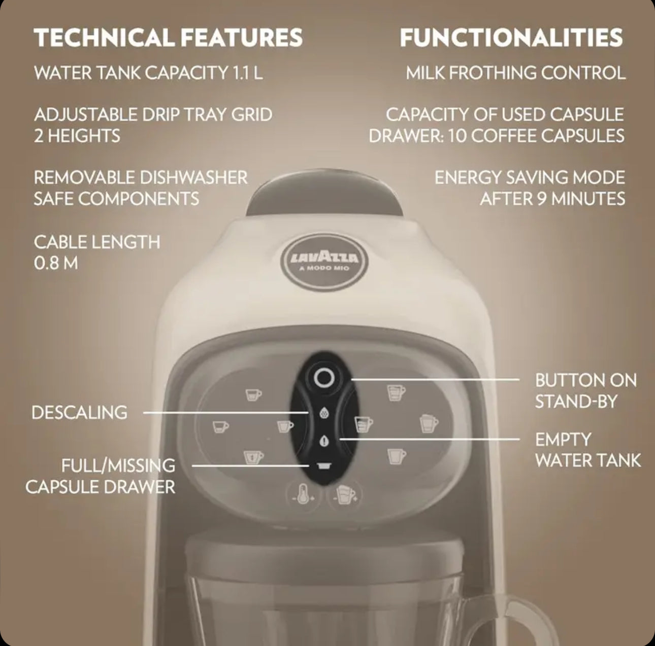 Lavazza Deséa Coffee Machine with Capsules