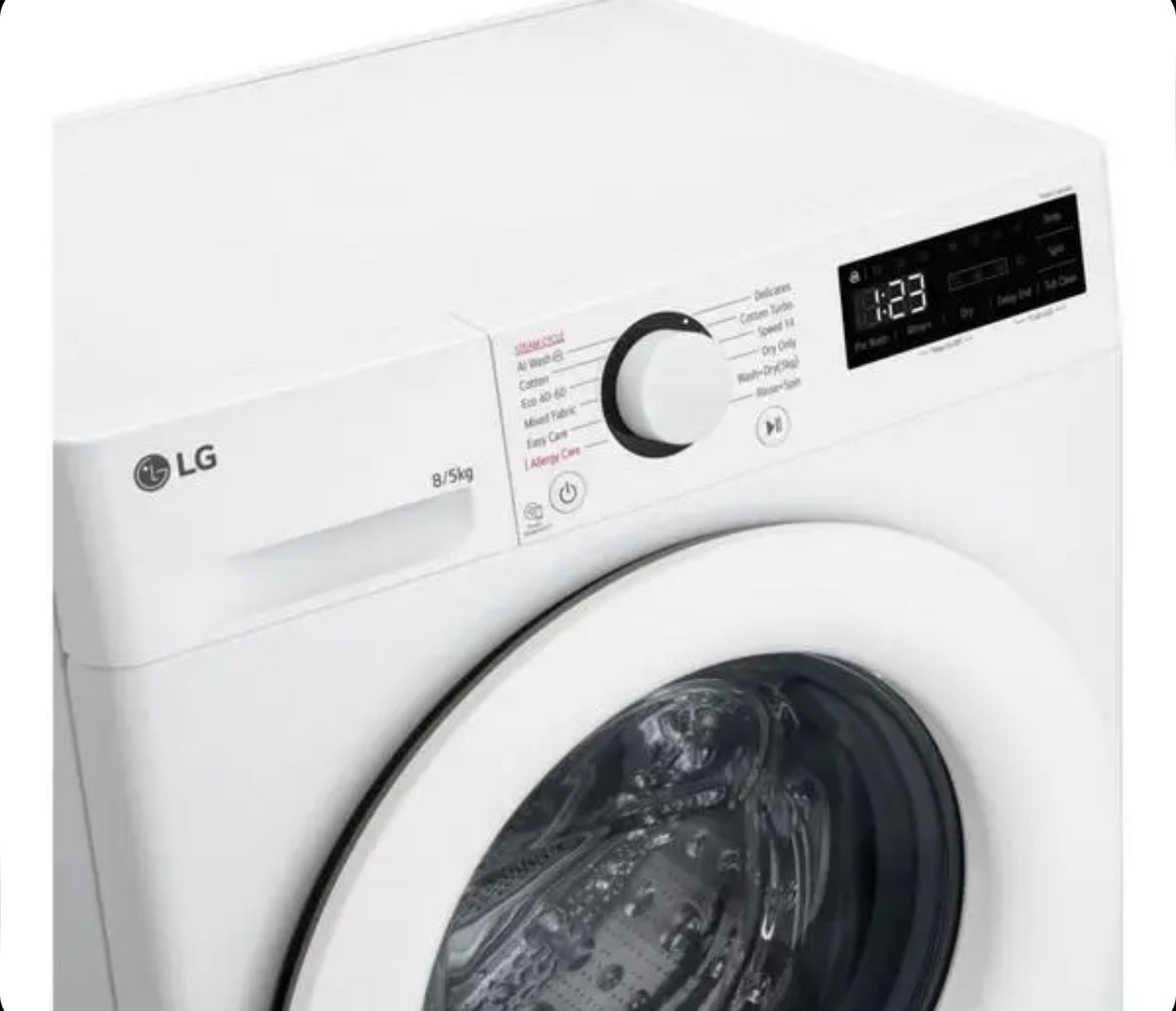 LG AI Direct Drive FCU385WWTL 8 kg Washer Dryer
