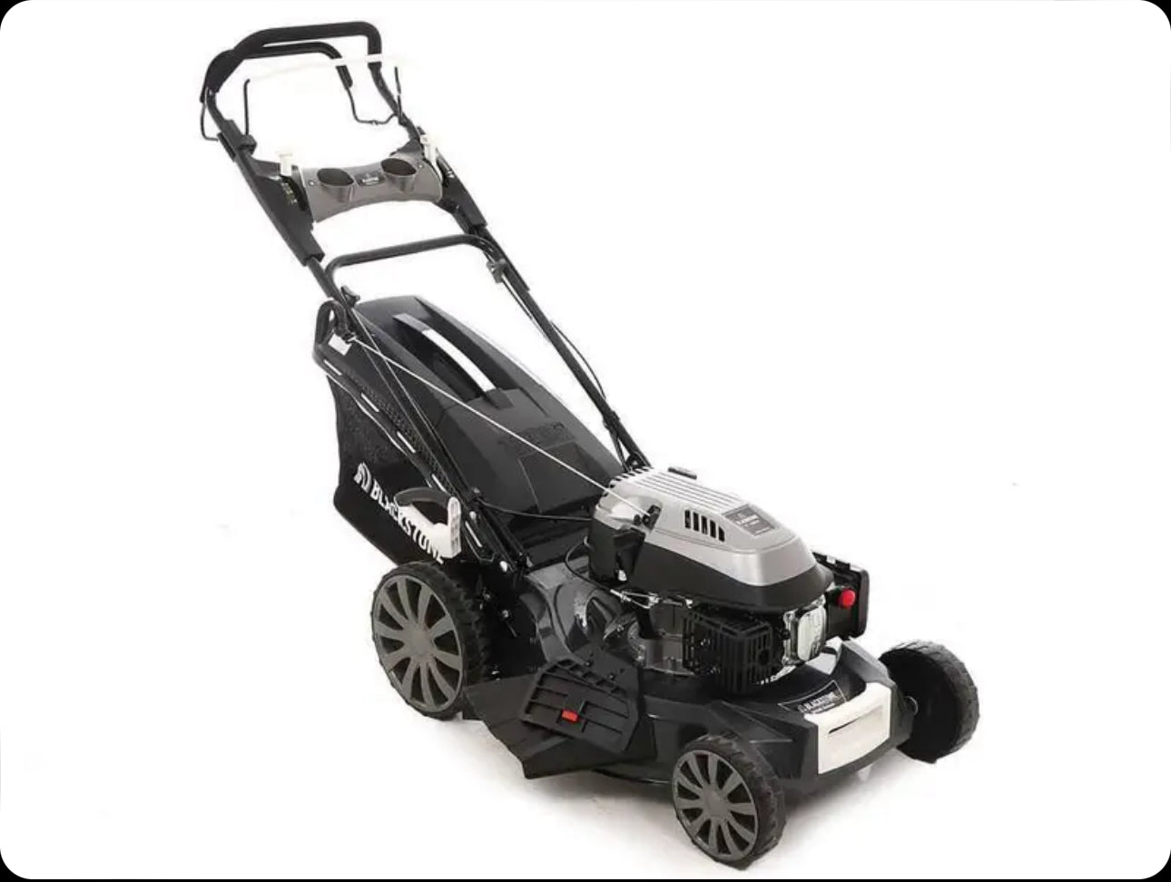 Blackstone SP530 Deluxe self-propelled lawnmower: collection, mulching, side discharge, rear discharge