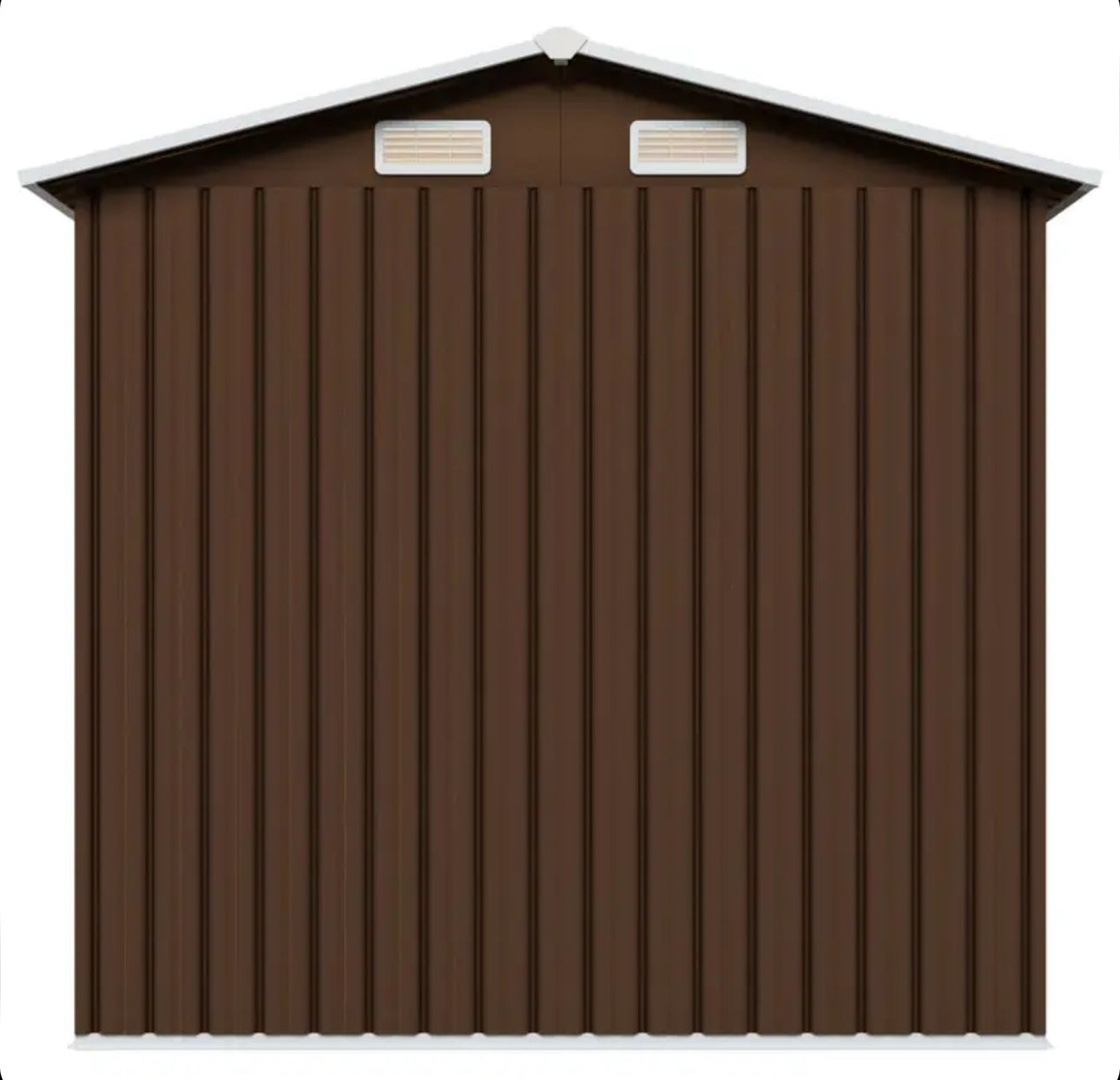 Brown steel garden shed 204x132x186 cm
