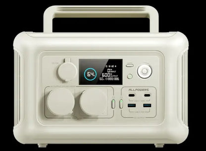ALLPOWERS R600 Portable Power Station with LiFePO4 Cells | 299 Wh 600 W – Black
