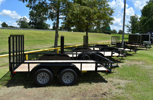 2025 MODEL 60PI-12RG Tandem Axel pipe top utility trailer