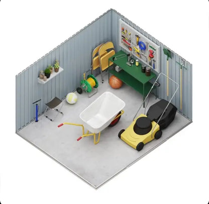 Lättsta 5.44m2 metal garden shed in premium metallic grey