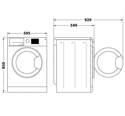 Indesit 8/6kg Washer Dryer cut861483suk