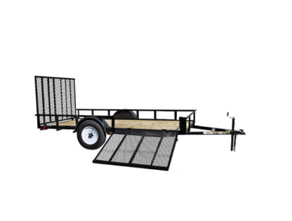 Carry-On Trailer 6-Ft X 12-Ft Treated Lumber Utility Trailer With Ramp Gate