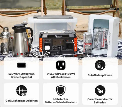 Flashfish P60 Portable Power Station | 560W 520Wh, P60