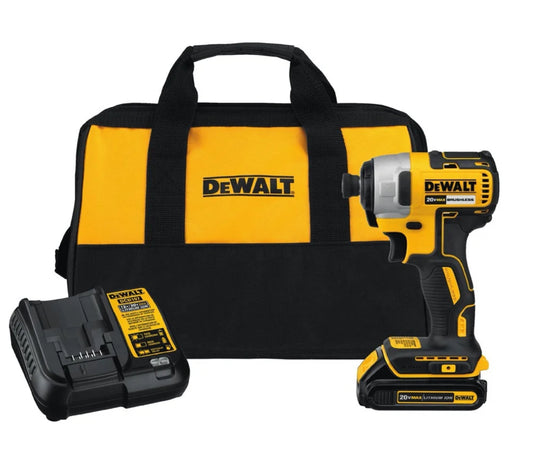 DeWalt DCF787C1 20V MAX Brushless 1/4 in. Impact Driver 1.5Ah Kit