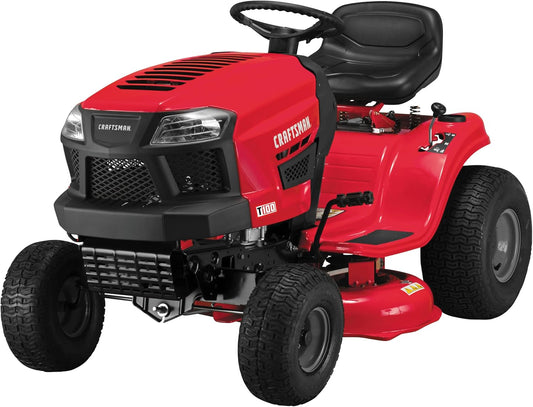 Craftsman 36″ Gas Riding Lawn Mower, 11.5 HP Briggs & Stratton Engine, 7-Speed Transmission, Red/Black