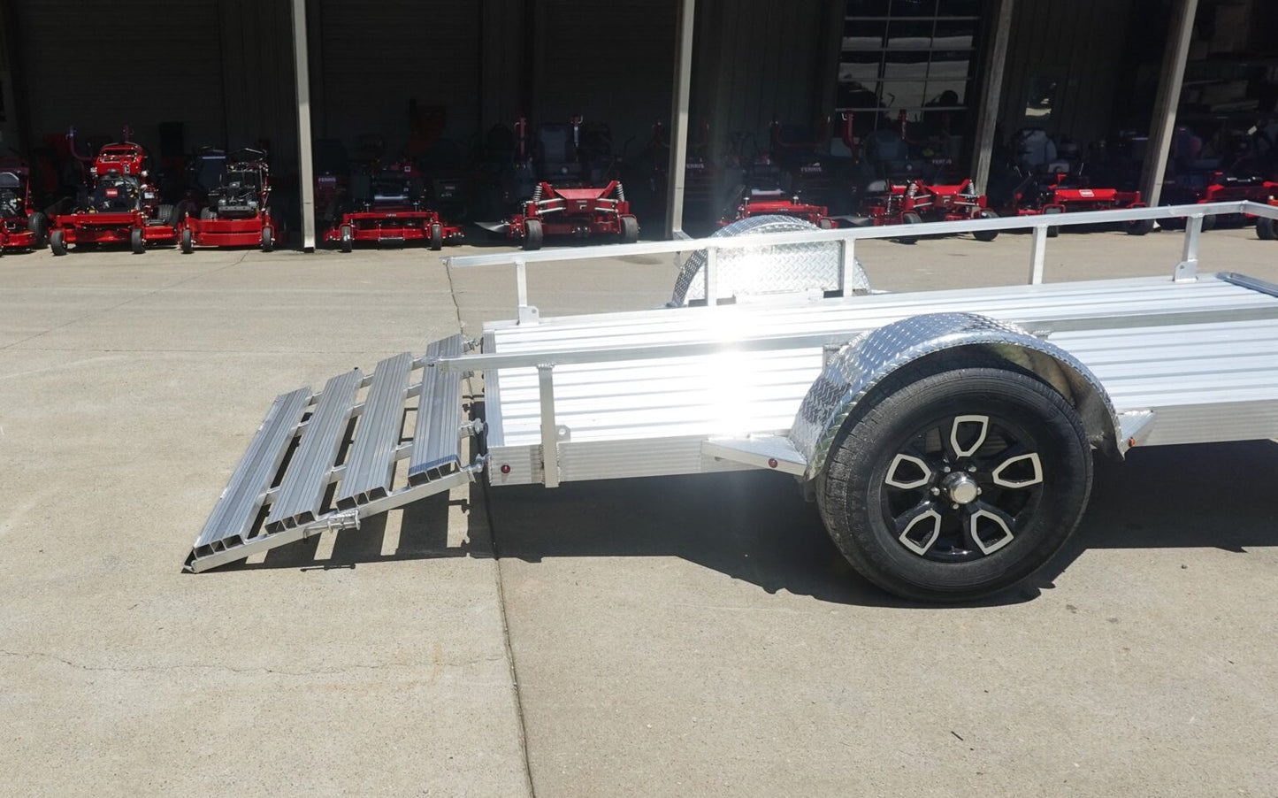 5′ x 10′ Aluminum Utility Trailer with Gate and Mag Wheels – 3500 lb Axle