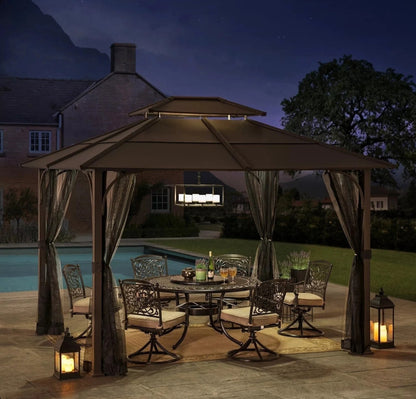 12 Ft. W x 10 Ft. D Steel Patio Gazebo